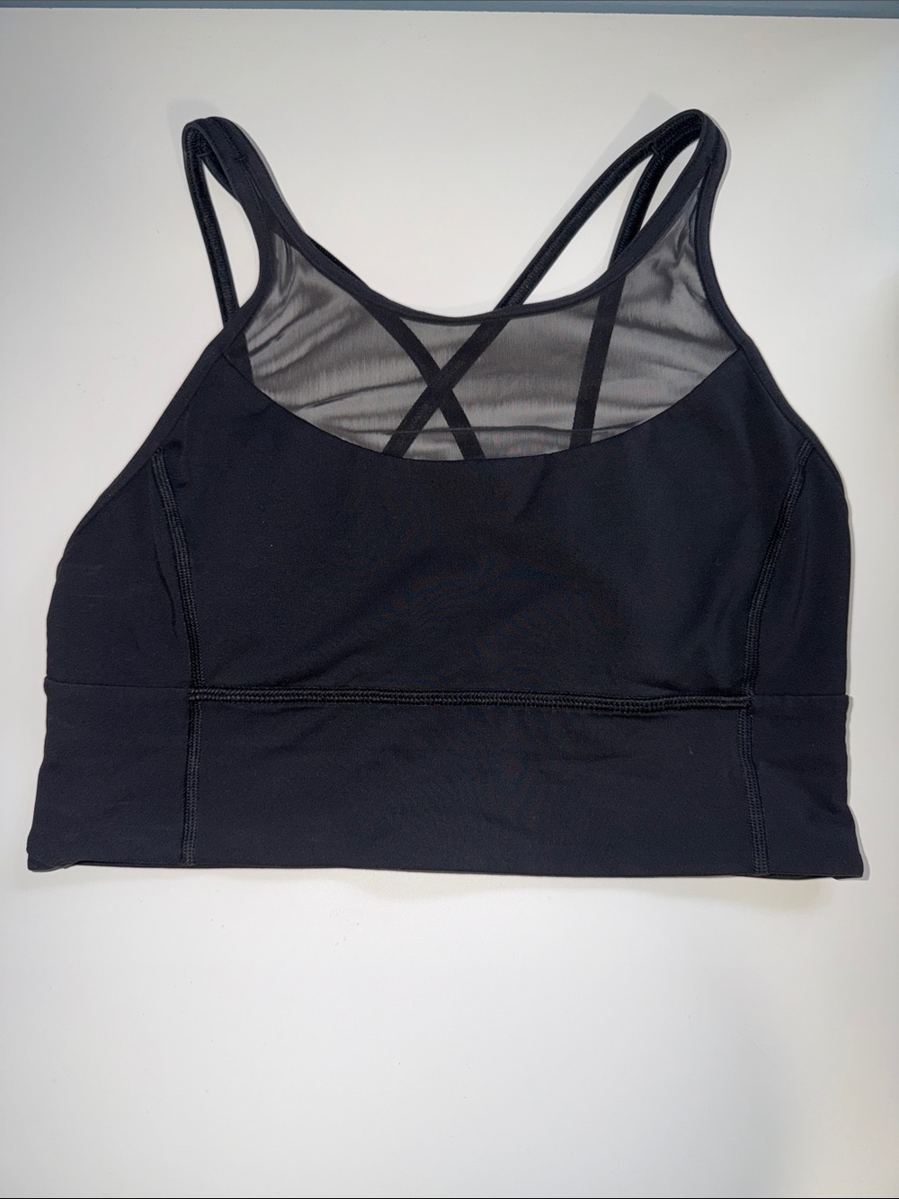 lululemon athletica Black Mesh-Back Strappy Sports Bra